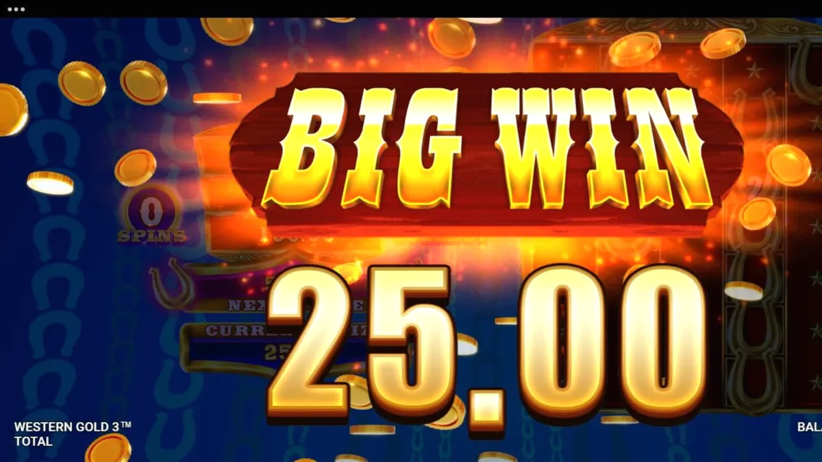 Interface do jogo Western Gold 3 com elementos de Velho Oeste